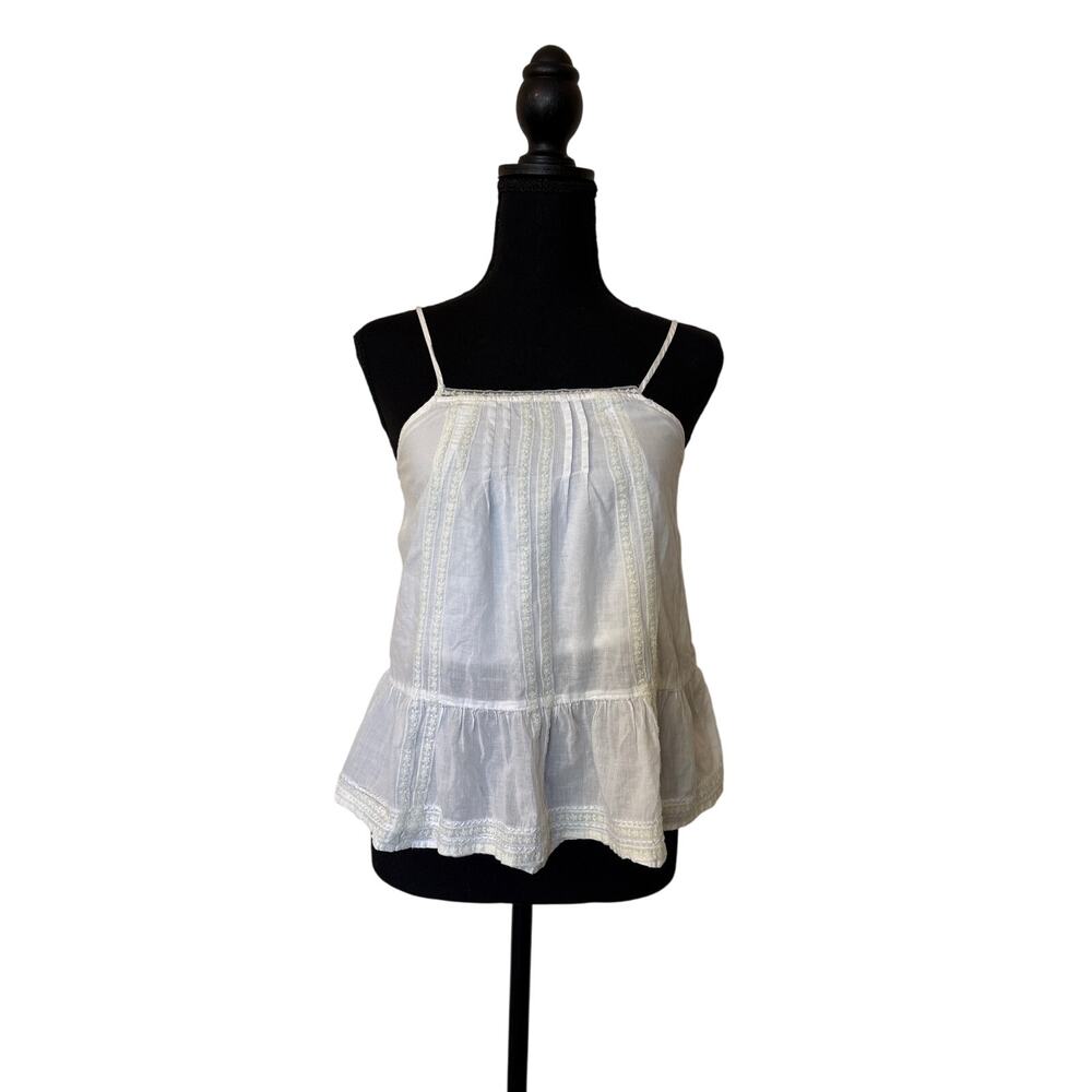 Mossimo Supply Co. White Boho Peasant Cami Tank Top Small